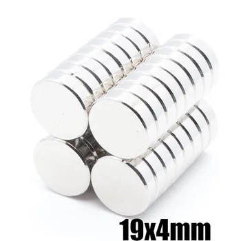 

10pcs 19x4 mm N35 Strong Neodymium Magnet 19x4mm Round Rare Earth Permanet Magnets 19*4mm Packaging Magnet Fridge Magnet
