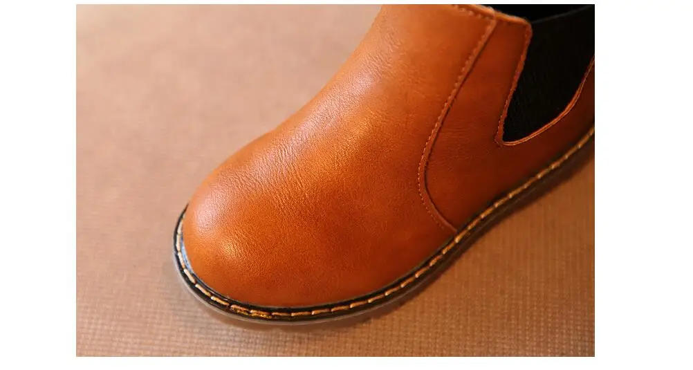 Все размеры 21-36; Детские Классические Винтажные ботинки; повседневная обувь из искусственной кожи; осенние ботильоны martin для девочек; резиновые ботинки на молнии для мальчиков