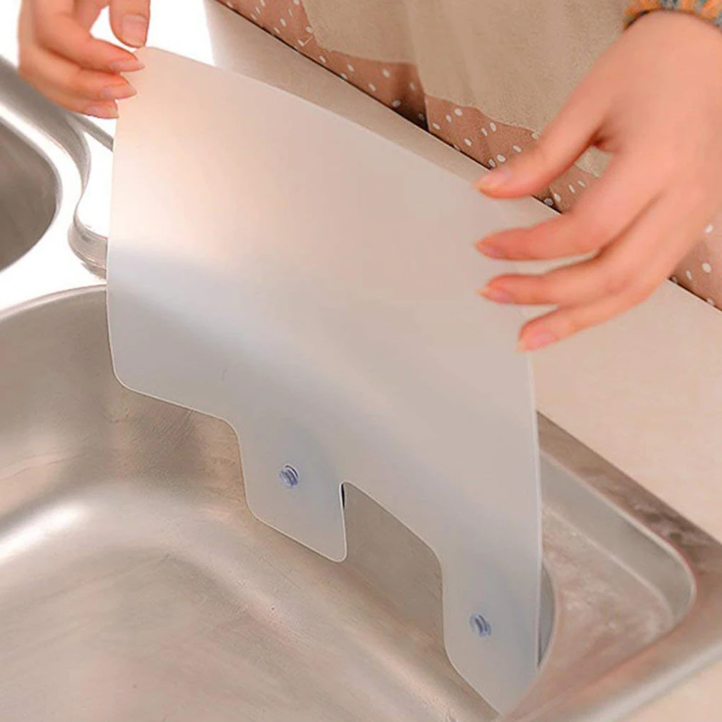 Kitchen Splash Guard Sink Water Splash Guard Anti-Splash Dish Washing Sink Board Protector Retaining Water Separator With Suction Cup Kitchen Tools