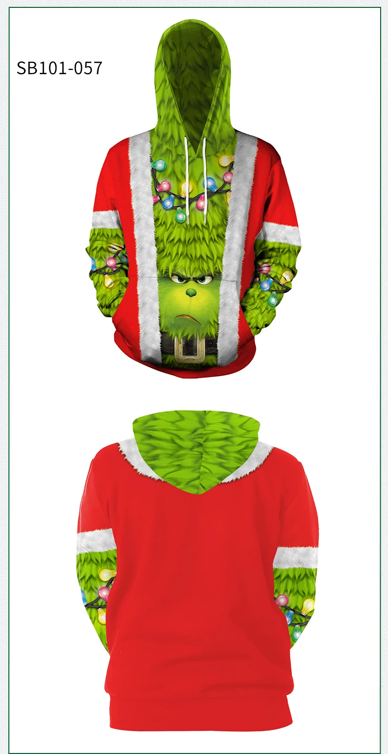 VIP fashnhion забавные толстовки с 3d принтом «веселое Рождество», модные пуловеры с капюшоном, уличная одежда, Рождественские толстовки с капюшоном в стиле аниме