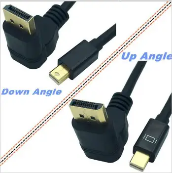 

DisplayPort 90° Angle Male to Mini DisplayPort Male Video Cable Adapter supports QXGA (2560*1600) resolution output