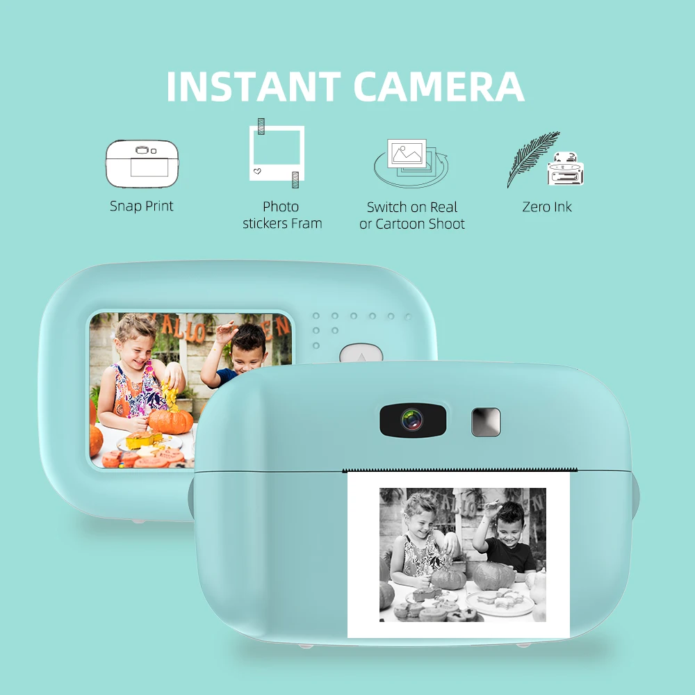 1080P мгновенная печать детская мини-камера видео Vlog Цифровая видеокамера 2,0 дюймов HD экран фотография видео камера детский подарок