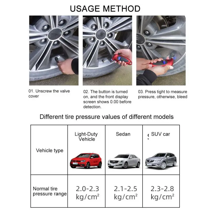 0-150 PSI автомобильный Высокоточный цифровой Манометр 0-10 бар ЖК-Барометр для грузовых автомобилей велосипедов