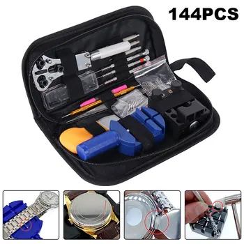 

144Pcs Watch Repair Kit Demolition Remover Spring Bar Repair Pry Screwdriver Clock Watch Repair Tool Kit Watchmaker Tool Parts