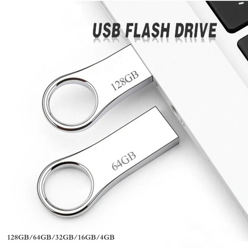 Metal pendrive 8gb 16gb 32gb USB2.0 Flash Drive 64GB 128GB key cle usb pen drive Memory Stick u disk Waterproof  Custom LOGO