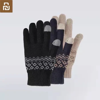

New Youpin FO touch screen warm velvet gloves Plus velvet to keep warm finger touch screen for winter