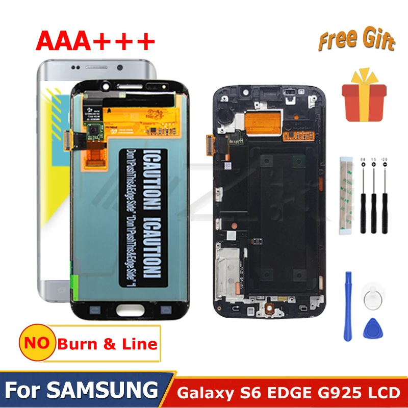 ЖК-дисплей 5 1 дюйма для Samsung Galaxy S6 edge G925 SM G925F G925I дисплей с сенсорным экраном и