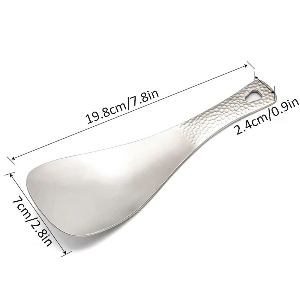 Lixada 티타늄 밥 숟가락, 초경량 친환경 요리 주걱 삽, 야외 캠핑 배낭 피크닉용