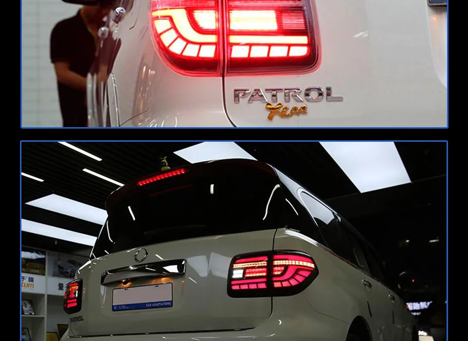 Автомобильный Стайлинг задний фонарь для Nissan Patrol Y62 2008- светодиодная сигнальная лампа задний фонарь для вождения+ тормоз+ Парк+ сигнальная лампа