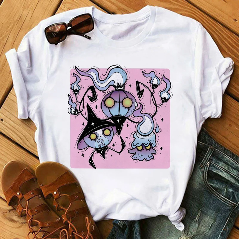 Satan Demon Death Scary T Shirt Women Devil Satanist Funny Cartoon T-shirt Grim Reaper Baphomet Tshirt Satanism Top Tees Female summer crop top Tees