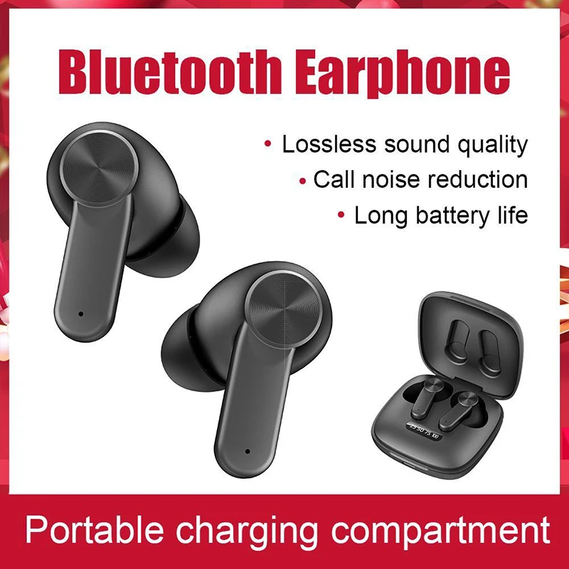 Digital Display Wireless Earphones Headphone Bluetooth 5 1 Headset Touch Control Noise Cancel HiFi For iPhone Samsung Huawei Mi
