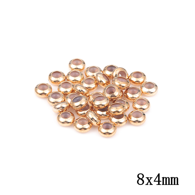 Copper With Silicone Inside Stopper Spacer Beads Adjustment Beads For Jewelry Making DIY European Bracelet Necklace