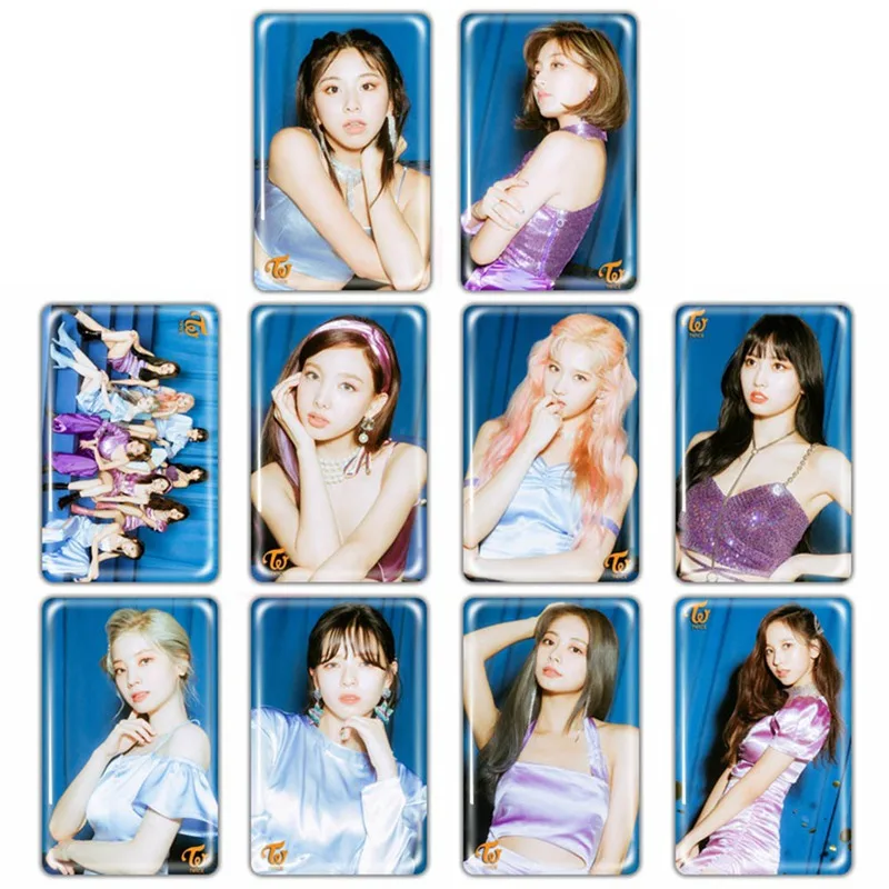 10 шт./компл. K-pop дважды Ablum чувствовать себя специальные наклейки карт модная обувь с украшением в виде кристаллов липкий фотокарточек