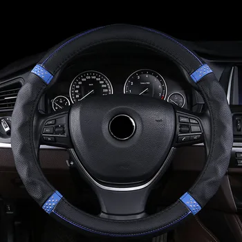 

D Shape& Round Shape Steering Wheel Cover Leather for VW GOLF 7 2015 POLO JATTA Suzuki Swift 2018 2019 Nissan Rogue 2017 2018