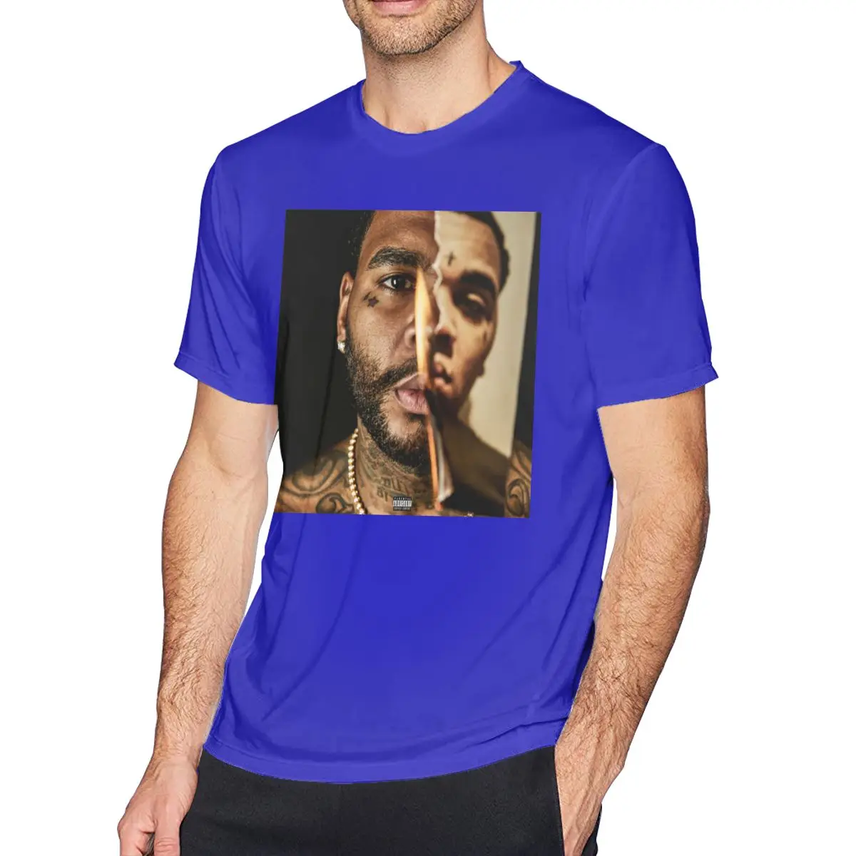 Кевин Гейтс, футболка I am Him, 6xl, базовая Мужская футболка, короткий рукав, принт, забавная, 100 хлопок, футболка - Цвет: Blue