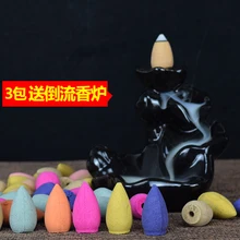 Благовония цветной дым для ароматного зерна, сандалового дерева, благовоний, лаванды, натуральной перевернутой башни, полый конус и дым