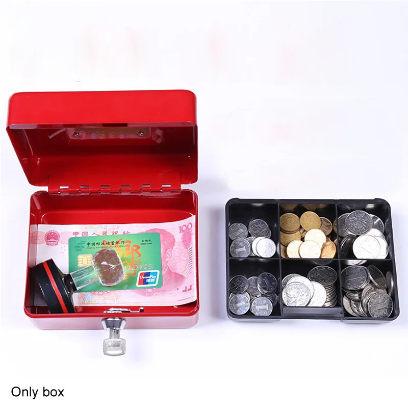 

Security Lock Metal Safe Key Style Home Office School Mini Petty Kids Portable Storage Boxes Birthday Gift 1 Pcs Lockable