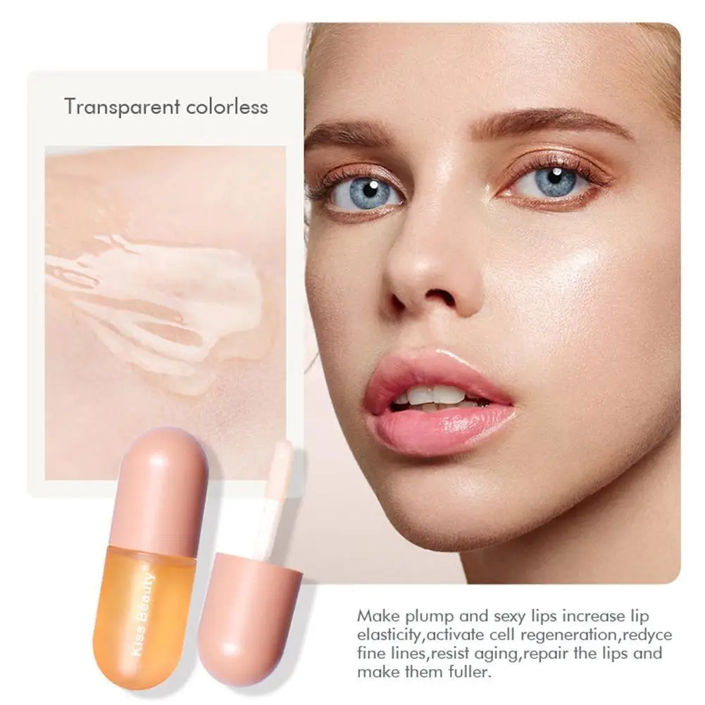

3ml Kiss Beauty Capsule Plumping Lip Gloss Nutritious Lipstick Moisturizer Lip Lip Liquid Maximizer Plump Oil H8J4