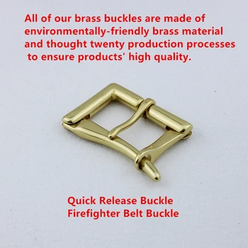

High-Quality Solid Brass Belt Buckle 909266-B32/38 Quick Release Firefighter Buckle Leather Craft Hardware