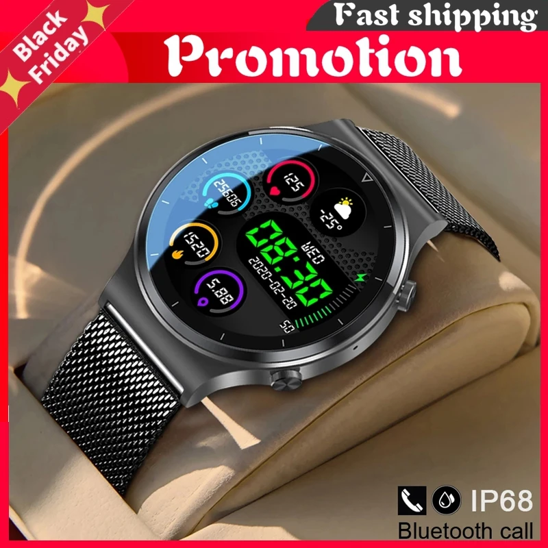 US $103.30 New Smart Watch Men Heart Rate Blood Pressure Full Touch Screen Sports Fitness Watch Bluetooth For Android Ios Smart Watch