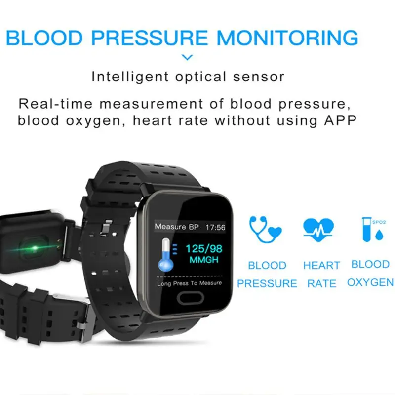 

Full Touch Screen 2019 Men Smart Watch A6 Bluetooth Android/ios Phone with 30 Days Standby Sport Modes Fitness Heart Rate