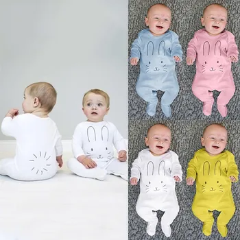 

Baby Romper Baby Clothes Girl Newborn Infant Baby Girls Boys Long Sleeve Rabbite Cartoon Print Romper Jumpsuit Kids' Things