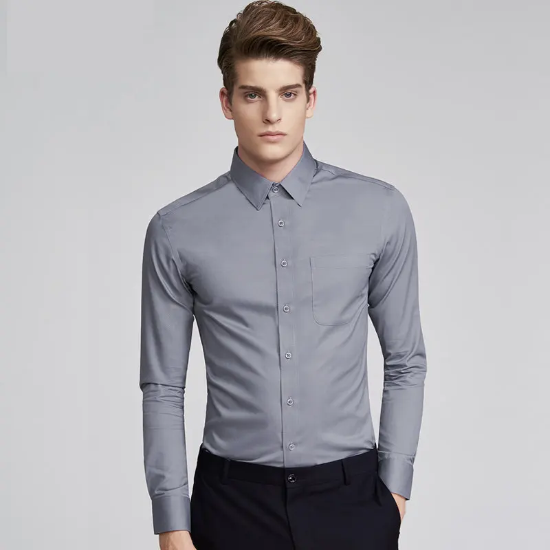 MRMT, брендовая белая рубашка, мужская, длинный рукав, тонкая рубашка, деловой костюм, профессиональная работа, одноцветная рубашка - Цвет: FB150
