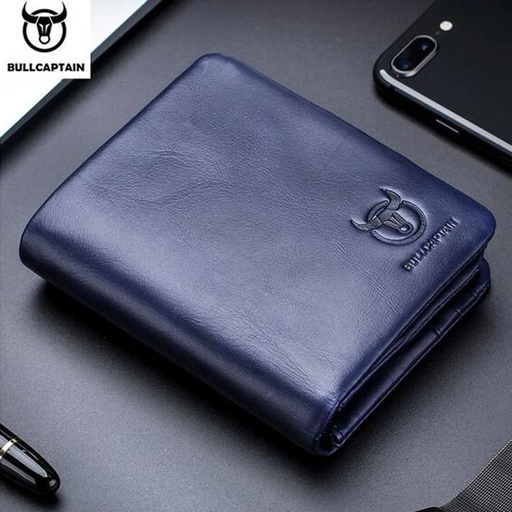 Men Wallet Cowhide Wallets Coin Purse Clutch Top Quality Leather small zipper wallet card bag Retro Short Wallet clutch