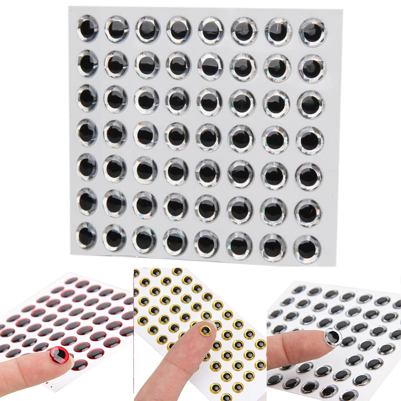

100pcs Fish Eyes 3D Holographic Lure Eyes Fly Tying Jigs Crafts Dolls Artificial Simulation FishEye Pesca Fishing Accessories