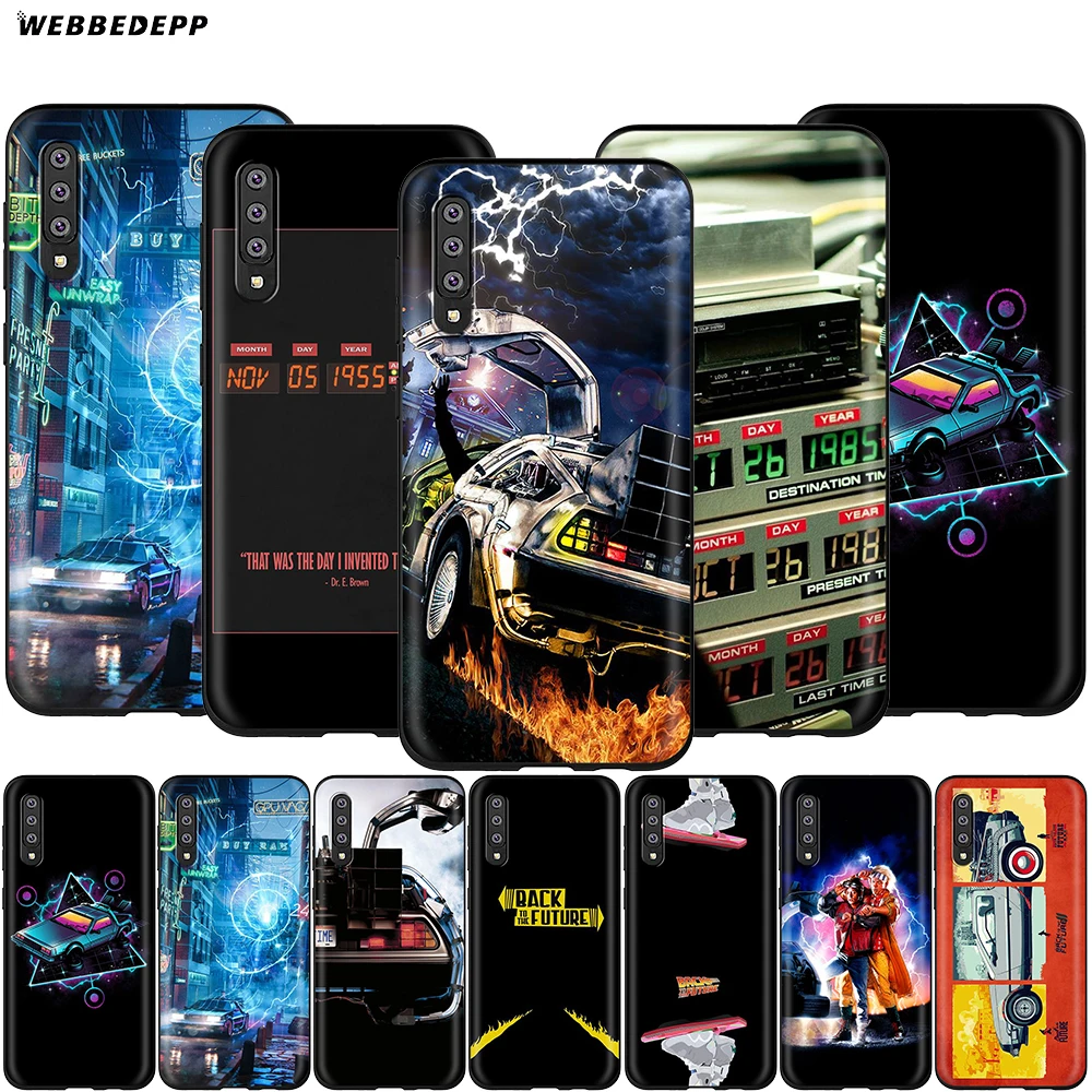 Webbedepp Back to the Future время машина чехол для Samsung Галактики A3 A5 A6 плюс A7 A8 A9 J6 M20 A10S A20S A30S