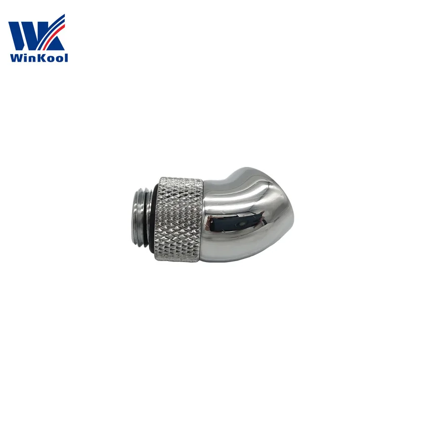 WinKool 45 Degree Male to Female Rotary Angle Fitting Adapter With G1/4'' Threads for Water Cooling