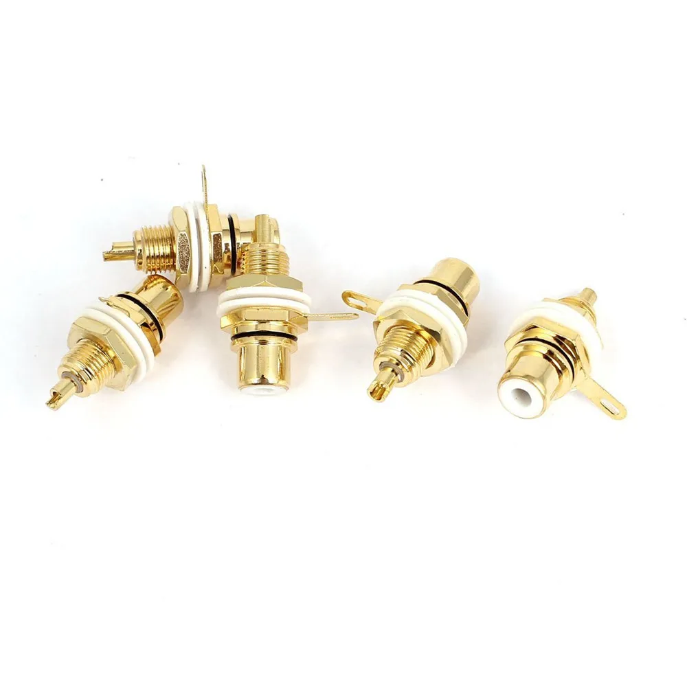 10pcs Amplifier Audio Terminal RCA Female Panel Mount Plug Chassis Socket Adapter Nut Solder Cup | Обустройство дома