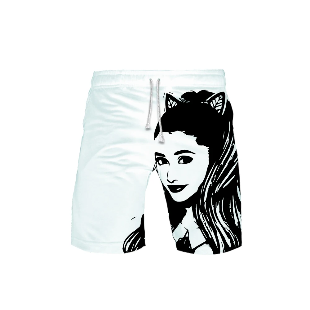 Ariana Grande, пляжные шорты с 3D принтом, мужские модные штаны, шорты в уличном стиле,, Повседневная Уличная одежда, летняя одежда