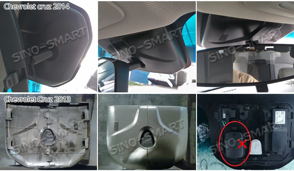 SINOSMART Novatek 96658 Wifi DVR камера для Chevrolet Trax Cruze Malibu с Onstar и т. д. управление с помощью приложения SONY IMX323