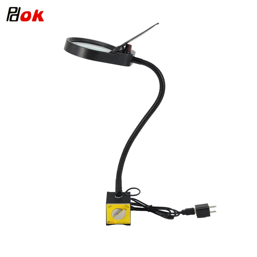 3x10x 8x15x or 5x Illuminating Industrial Magnifier with Magnetic Base for Electronics Inspection Magnifying Lamp | Инструменты