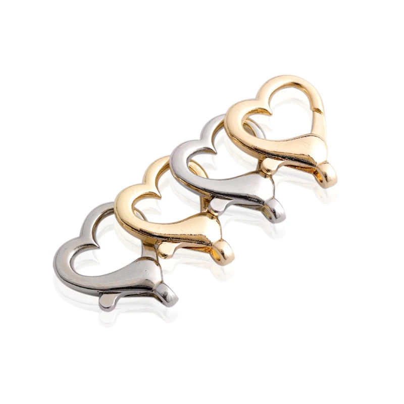 Metal Big Heart Shaped Lobster Clasp Zinc Alloy Love Keychain Hook