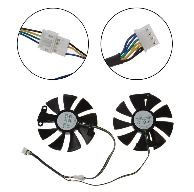 85 мм GA91S2H DC 12 В 0.35A 4Pin кулер вентилятор Замена для Zotac GTX 1060 GTX950 GTX 1050Ti видеокарта вентилятор охлаждения