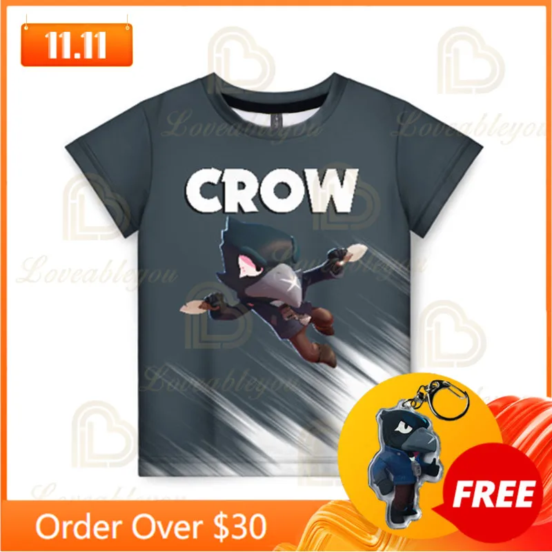 

Browlings Cartoon T-shirt NITA Star Shooting Game 6 To 19 Years Kids Leon Shirts 3D T-shirt Boys Girls Tops Teen Clothes