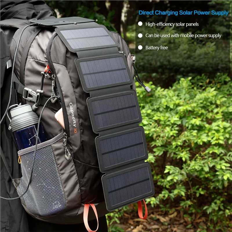 v 2a carga rápida portátil carregador de painel solar para smartphones