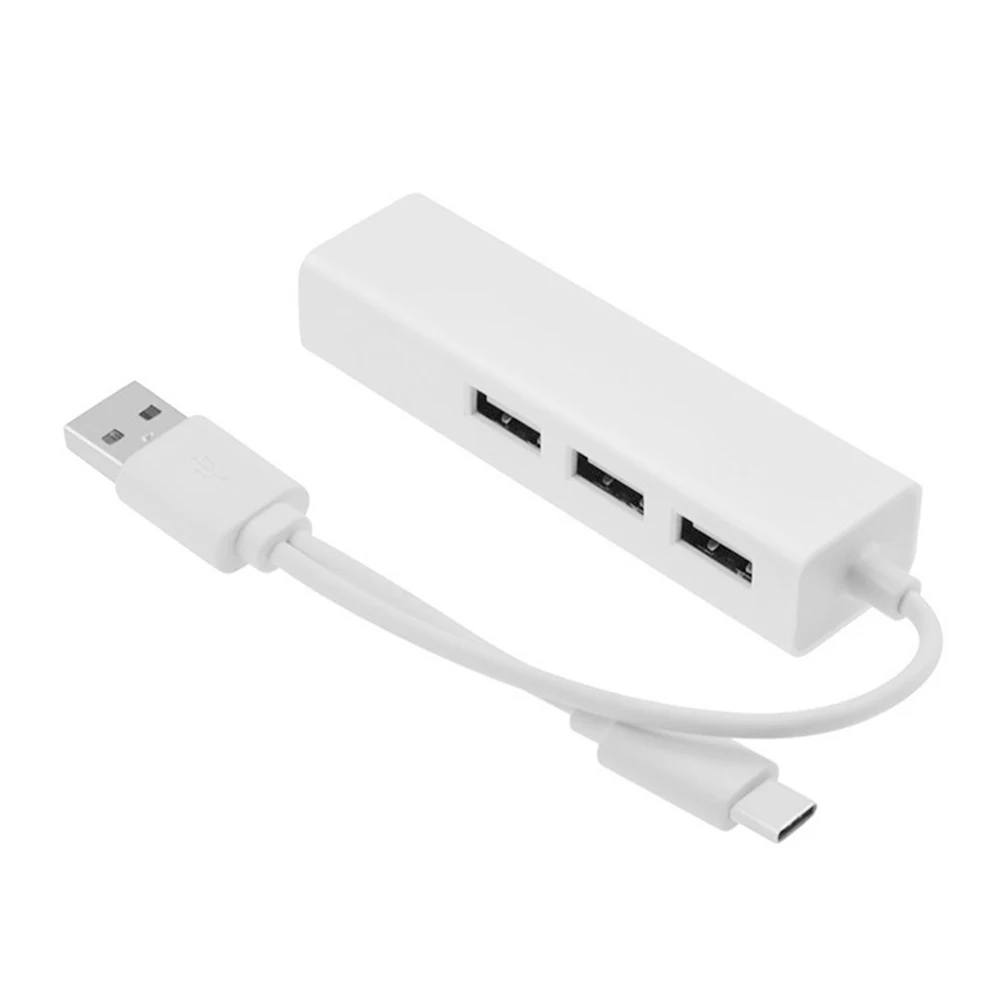 USB Type C концентратор сплиттер 3 2 0 RJ45 Интернет адаптер для ноутбука ПК ноутбук док