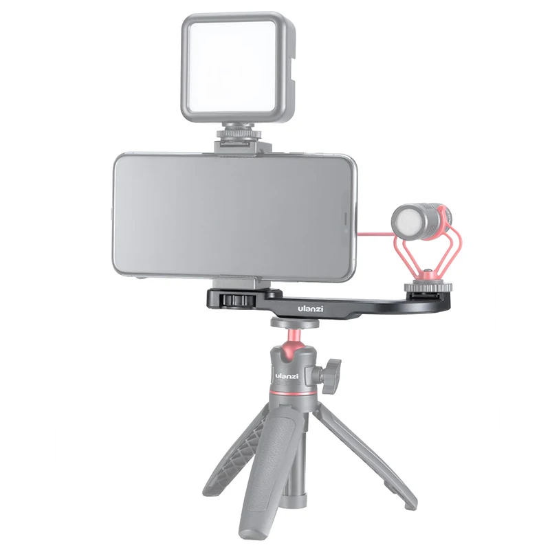 FFYY-Ulanzi PT-9 смартфон Vlog Монтажная пластина для Gopro DSLR камеры sony A6300 A6400 Холодный башмак Vlog крепление для микрофона светодиодный