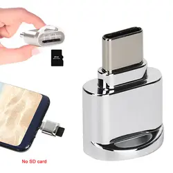 Многофункциональный передачи данных для tf-карты USB 2,0 к type C Мини цинковый сплав OTG адаптер микро флэш-памяти портативный считыватель карт