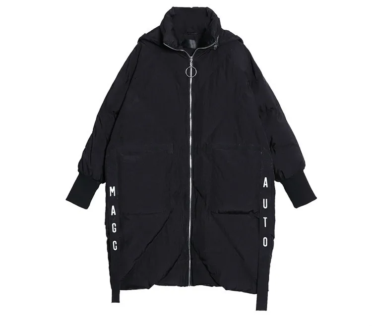 Max LuLu/Корейская мода, женские повседневные свободные длинные парки, Женская винтажная зимняя куртка, стеганые пальто с капюшоном, негабаритная теплая уличная одежда