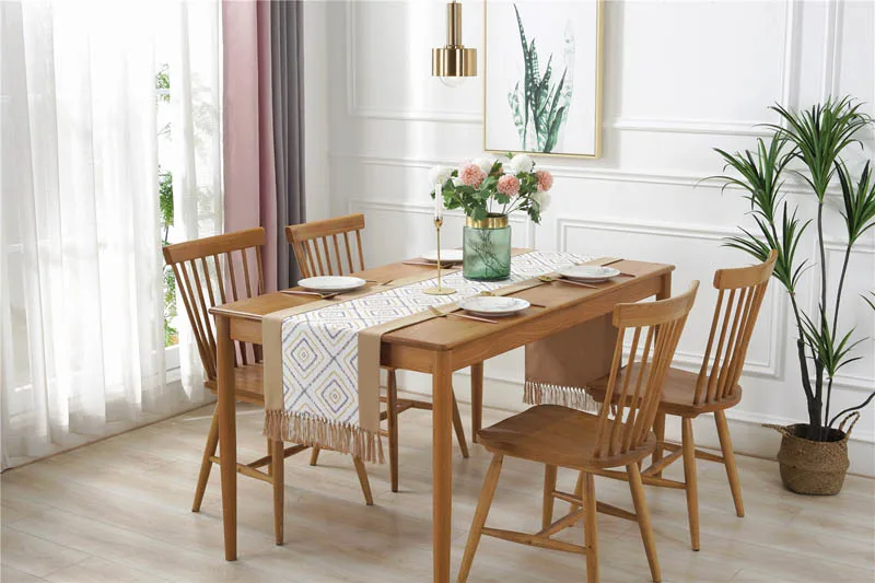 Bohemian Table Runner Vintage Long Desk Runners for Wedding Party Tablecloth With Tassels Home Decor
