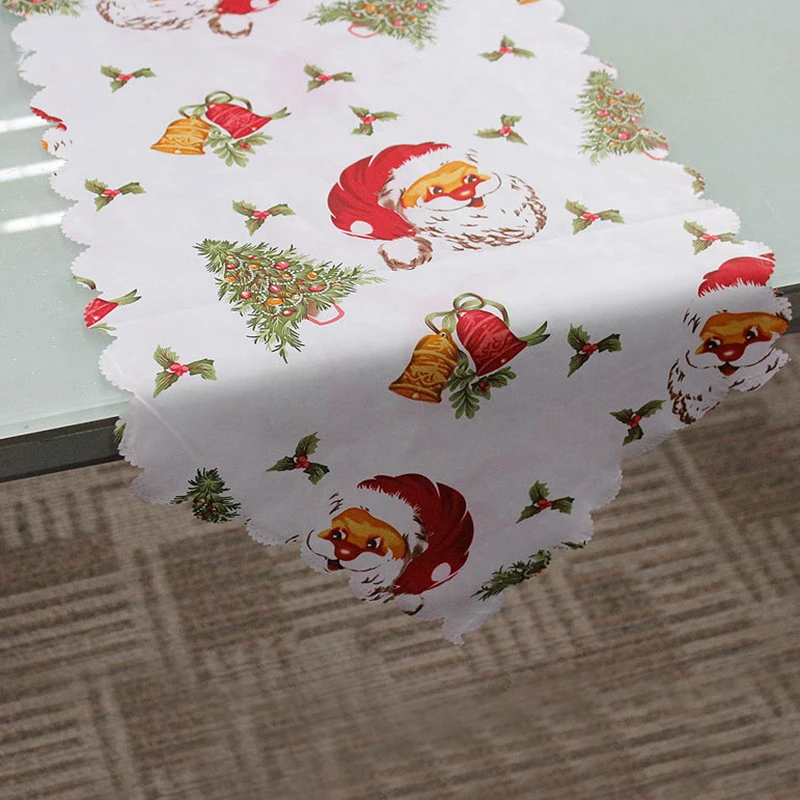 

1pc Christmas Table Flags New Year Theme Tables Clothe decor Christmas Party Table Flag Home Decoration Supplies 180*36cm