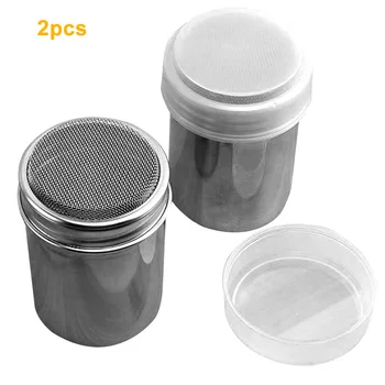 

Sifter With Lid Sugar Chocolate Pepper Stainless Steel Barbecue Seasoning Powder Shaker Flour Fine Mesh Coffee Cocoa