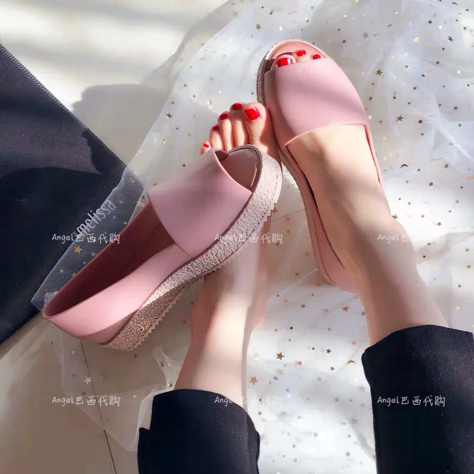 Melissa Puzzle/Новинка года; женские сандалии на плоской подошве; брендовая Прозрачная женская обувь melissa; однотонные сандалии; женская прозрачная обувь; Mulher