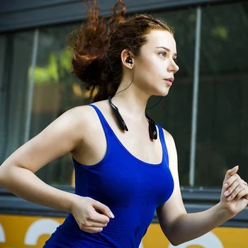 

New for HBS-900S Sports BT Earphones Neckband Lightweight Headphones 15H Music Playtime Noise Reduction Handsfree Headset with H