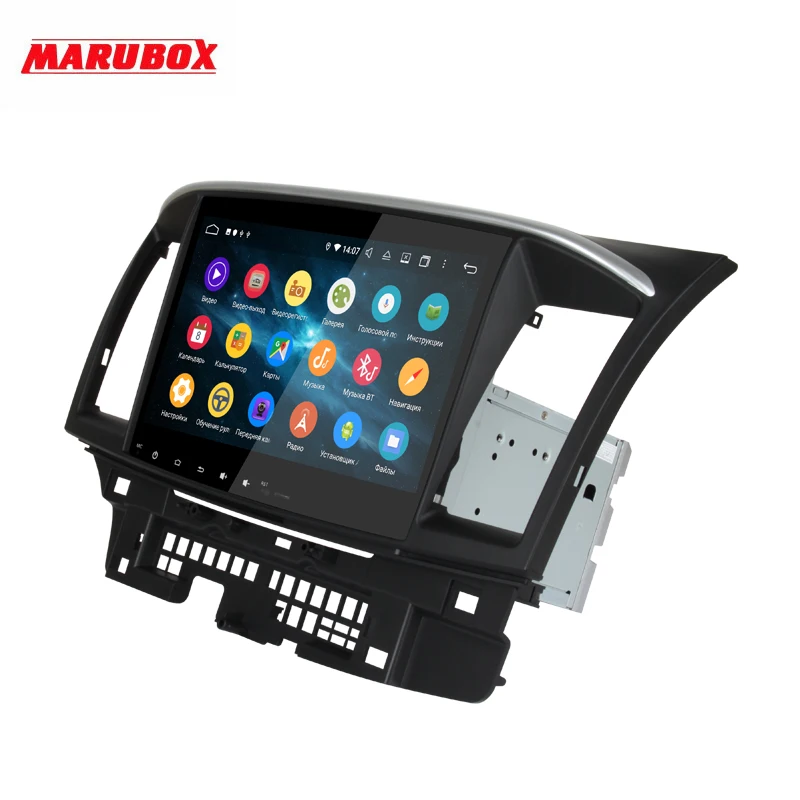 Штатная магнитола для MITSUBISHI Lancer-, MARUBOX KD1105, Штатное головное устройство для MITSUBISHI Lancer, Android 9.0, Восьмиядерный процессор,встроенный DSP,IPS экран, Встроенная 64GB, BlueTooth