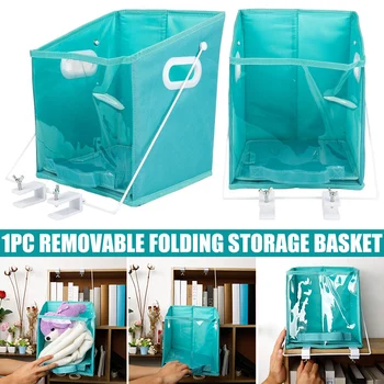 

Closet Clothes Organizer Pull Down Shelf Basket Rotatable Retrieve Foldable with Clear Window Carry for Bedroom TP899